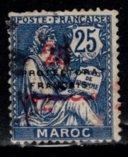 French Morocco - #45  Right of Man Surcharged - Used