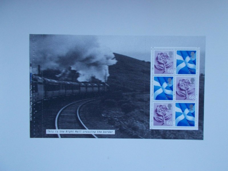 2004 SG 109L Scotland 2nd & 68p E Prestige Booklet Pane Letters by Night DX32 UM