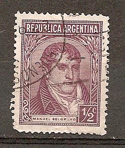 ARGENTINA STAMP, VFU MANUEL BELGRANO 1/2 C. # AR-17