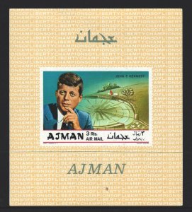 Ajman 1969 JF Kennedy Imperf MNH Souvenir Sheet