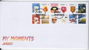 Jersey 2014, 'My Moments, S/Adhesive set of 12 . on FDC