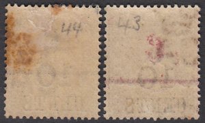 British Honduras 33-34, SG43-44 MLH (see Details) CV $4.90