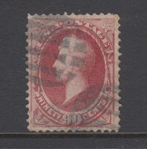 US Sc 166 used 1873 90c carmine rose Commodore Perry, F-VF & Scarce