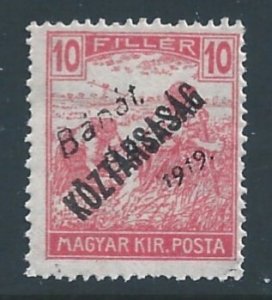 Hungary #10N29 MH 10f Wheat Issue Ovptd. Serbian Occ. & Banaf Bacaska 1919 + ...