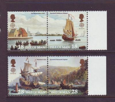 Isle of Man  Sc505-8 1992 Europa Pilgrims stamps