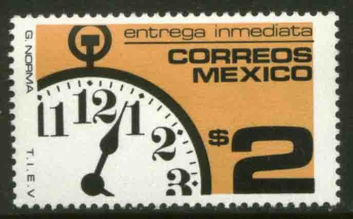 MEXICO E27, $2P Watch Special Deliver Unwmkd Fosfo. MINT, NH. VF.