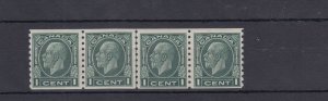 #205 LINE STRIP OF 4 STEP DOWN JUMP MNH CAT$175 Canada mint