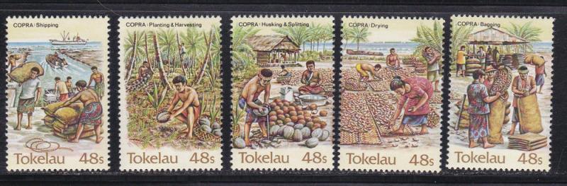 Tokelau # 103a-e, Copra Industry, Mint NH