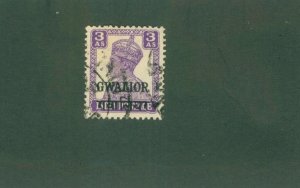 INDIA-GWALIOR  STATE 106 USED CV$ 2.50 BIN$ 1.25