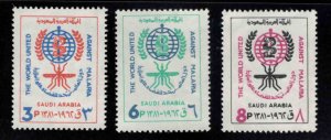 Saudi Arabia Scott 252-254 MNH. 1962 WHO Malaria Eradication set
