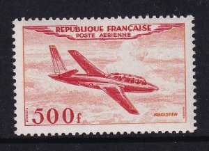 France 1954, Jet Plane Miles Magister 500 fr  M-XF-NH # C-31 # yt 32