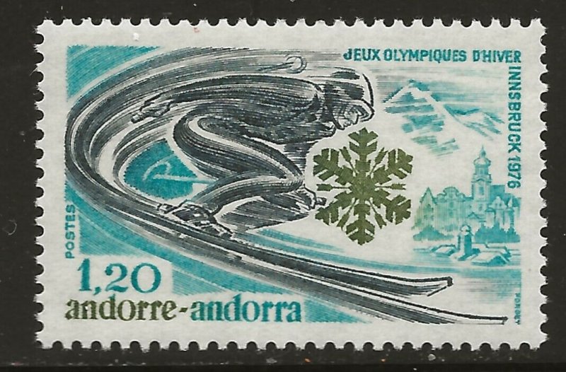 Andorra (French)  (1976)  - Scott # 244,   MNH