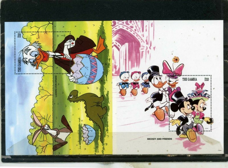 GAMBIA 1994 WALT DISNEY EASTER SET OF 2 S/S MNH