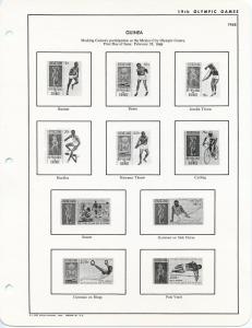 19th Olympic Games. Mexico-Grenoble 1968 Olympic Games Album Pages. OLY105