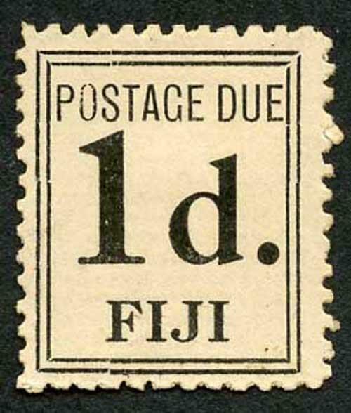 Fiji SGD5b 1917 1d Black (narrow Setting) Post Due Mint (no gum as issued)