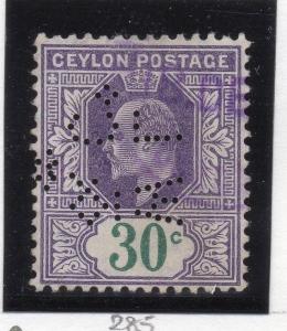 Ceylon 1904-05 Early Issue Fine Used 30c.