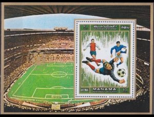 1972 Manama 724/B139 1970 World championship on football of Mexico 6,00 €