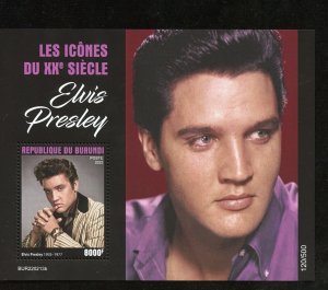 BURUNDI  2022 ICONS OF THE 20th CENTURY ELVIS PRESLEY  S/SHEET MINT NEVER HINGED