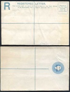 British Bechuanaland O/P on Cape of Good Hope QV 4d Blue Registered Envelope Mi