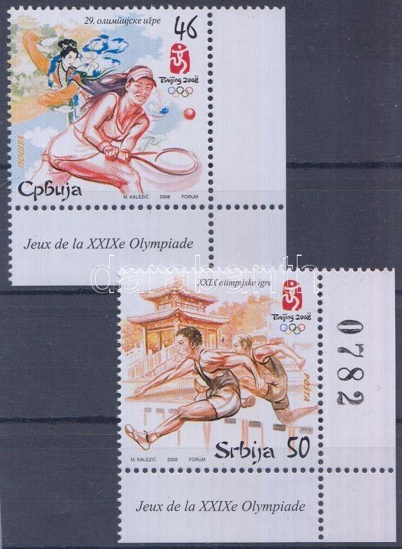 Serbia stamp Olympic game, corner stamp MNH 2008 Mi 237-238 WS113376