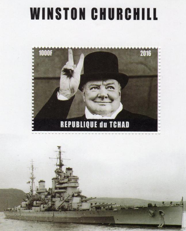 Chad 2016 Sir Winston Churchill/War Ship S/S Perforated MNH