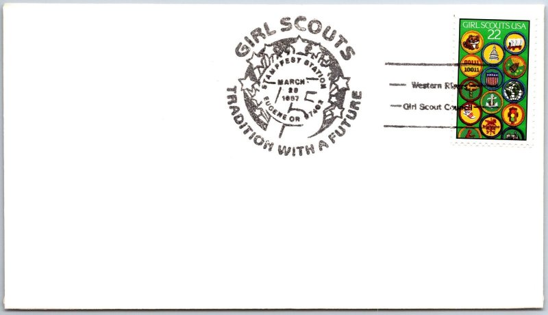 US SPECIAL EVENT POSTMARK COVER GIRL SCOUTS TRADITION WITH A PRIDE EUGENE OREGON