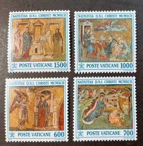 VATICAN MNH  #912-15 Complete set of 4    *1992* Catalog $6.85