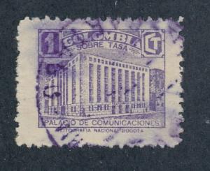   Colombia 1939 Scott RA5 used - 1c, Ministry of posts