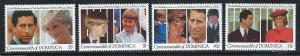 DOMINICA SC# 1329,1330,1332,1335 VF MNH 1991