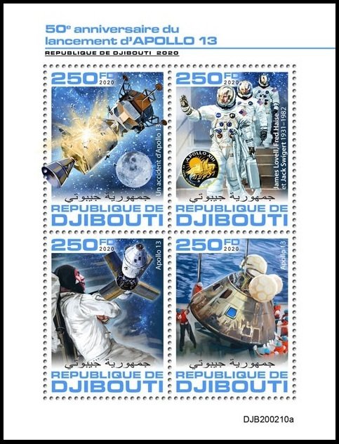 DJIBOUTI 2020 SPACE APOLLO 13 ESPACE RAUMFAHRT SPAZIO [#200210]