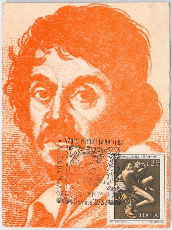 51474  - ITALY -  POSTAL HISTORY: MAXIMUM CARD - 1973 ART: Caravaggio