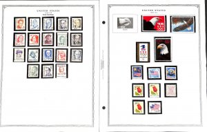 United States Stamp Collection on 25 Scott Pages, 1986-1991 Mint NH