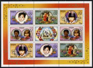 Belize 1986 International Peace Year perf sheetlet contai...