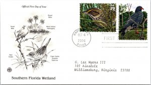 FDC 2006 SC #4099 Snail Kite & Sparrow - Naples, FL - Pair - J1288