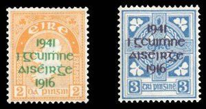 Ireland #118-119 Cat$38, 1941 Overprints, set of two, lightly hinged
