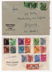 GERMANY SOVIET ZONE HOP BEZIRKSHANDSTEMPEL LOVELY LOT COVERS ALL GENUINE 214