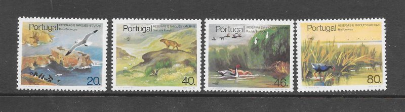 BIRDS - PORTUGAL #1653-6 NATIONAL PARKS MNH