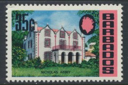 Barbados  SG 410a SC# 339 MH Glazed Paper PaperNicholas Abbey   1971 see scan