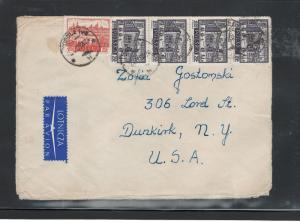 POLAND 2 COVERS TO U.S.A. (New York, N.Y. & Dunkirk, N. J.) EARLY 1960'S