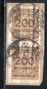 Germany Reich Scott # 304, used, pair, opp, exp h/s,  Mi # 323B