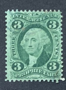 USA REVENUE STAMP 1862-71 3 CENTS PROPRIETARY SCOTT # R18c