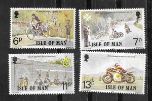 Great Britain-Isle Man # 101-04 Motorcycles (4)Mint NH