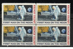 FIRST MAN ON THE MOON ** 1969 APOLLO 11 * Vintage U.S. Postage Stamps Block MNH