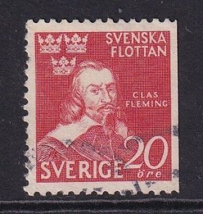 Sweden #357  used 1944 Fleming   perf. 12 1/2  Imperf. right  20o