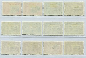 KGVI TRISTAN DA CUNHA 1952 OVERPRINT SET ON St HELENA SG & SCOTT 1-12 PERFECT MH