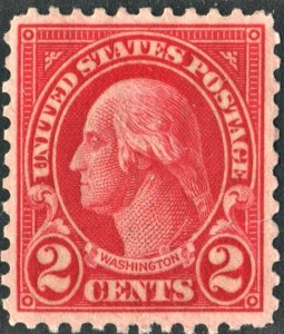 SC#634 2¢ Washington Single (1926) No Gum/Uncancelled