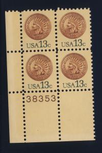 1734  MNH plate block