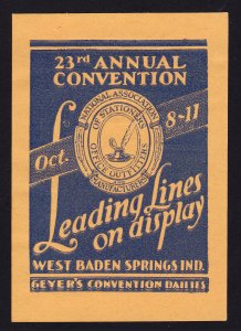 POSTER STAMP 23RD ANNUAL CONVENTION NATIONAL ASSOCIATION OF STATIONERS