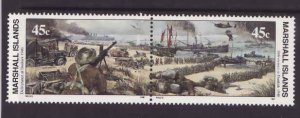 Marshall Islands-Sc#253a- id7-unused NH pair-Dunkirk evacuation-1990-