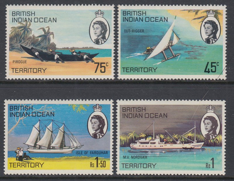 British Indian Ocean Territory 35-38 Ships MNH VF